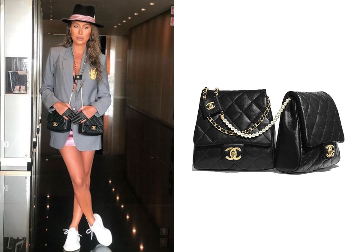 مايا دياب تحمل حقيبة Si﻿de-Packs من ﻿﻿Chanel﻿﻿﻿﻿﻿﻿﻿﻿﻿﻿