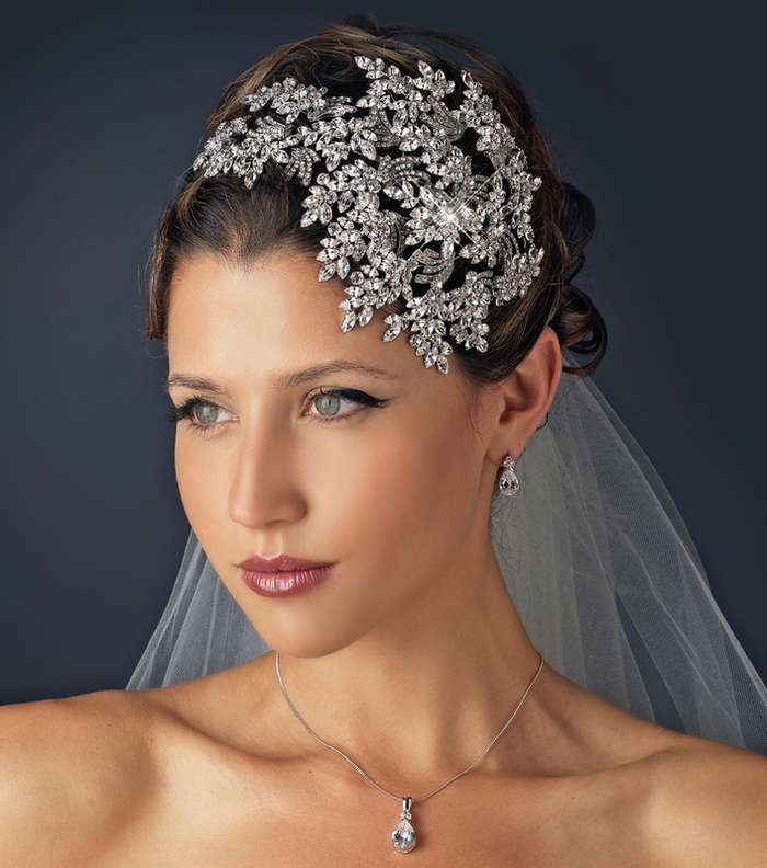 صور اروع تسريحات عروس مع اكسسوار