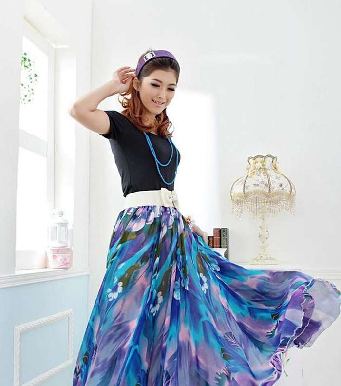 صور اجمل تنانير طويلة فخمه