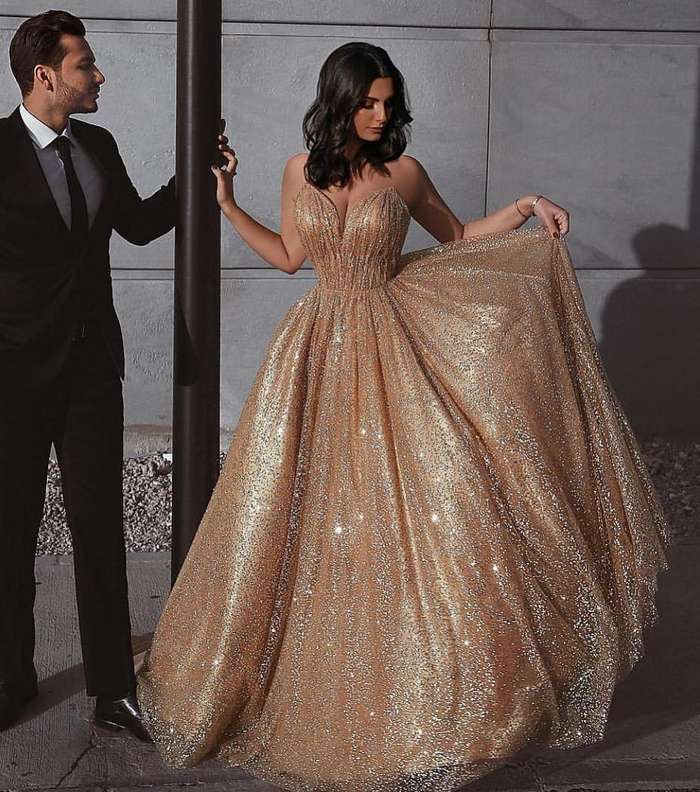 صور اجمل فساتين سهرة راقية انستقرام