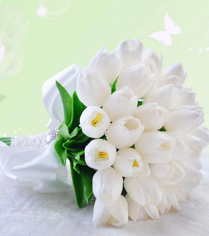 صور اجمل مسكة عروس توليب