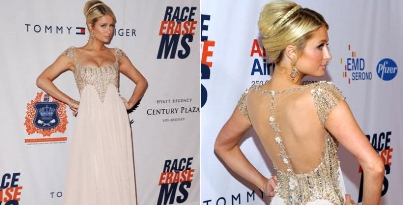 باريس هيلتون تتألق بفستان من تصميم طوني ورد!