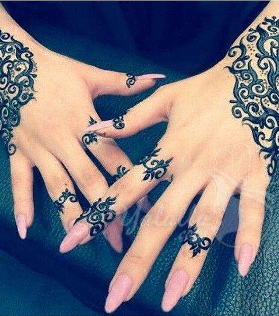 صور اجمل نقشات حناء بسيطة