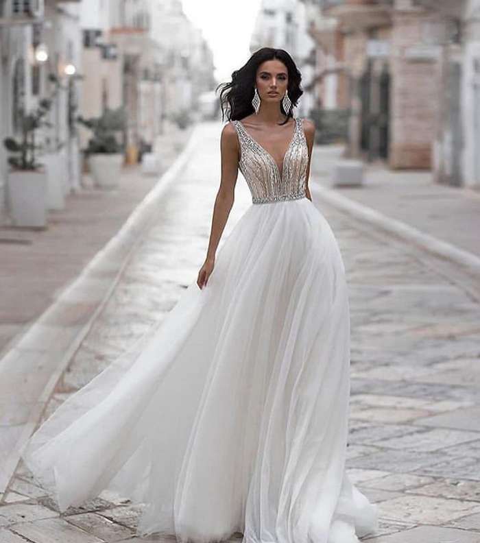 صور اجمل فساتين زفاف رخيصة