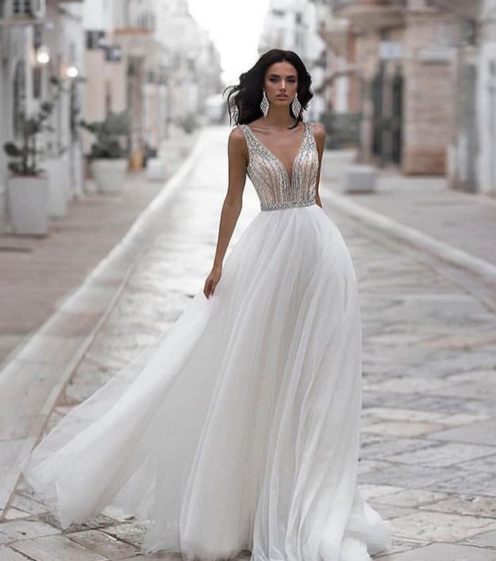 صور اجمل فساتين زفاف رخيصة