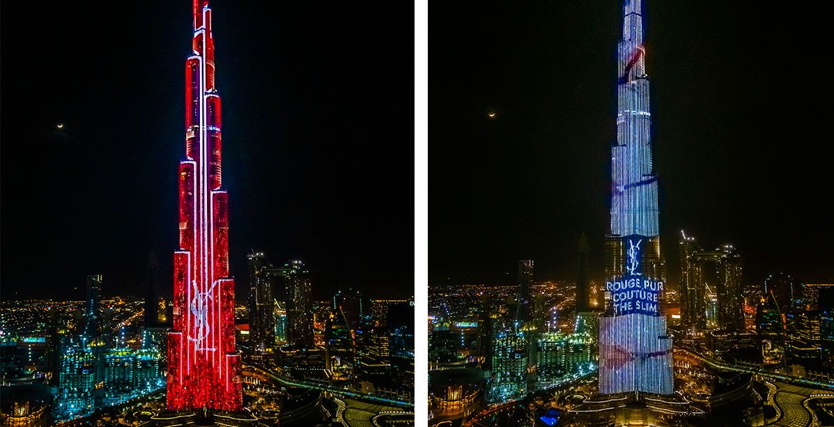 YSL Beauty: أوّل ماركة ماكياج تضيء برج خليفة في دبي