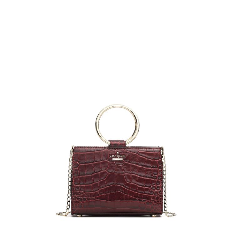 حقيبة Sam من Kate Spade بجلد التمساح ومسكة معدنية