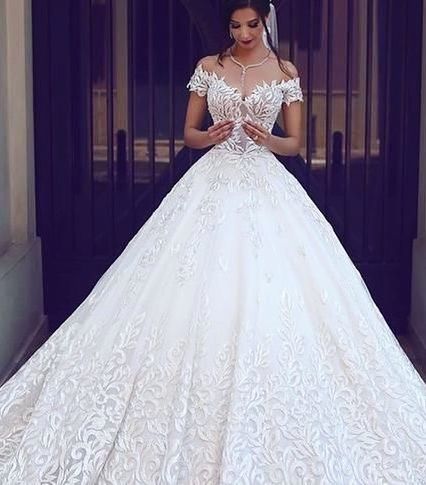 صور اجمل فساتين زفاف لبنانية ناعمة