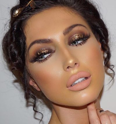 صور اساليب مكياج برونزي