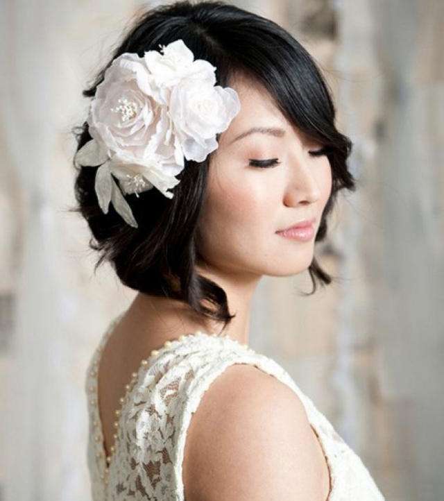 صور اجمل تسريحات شعر قصير للاعراس