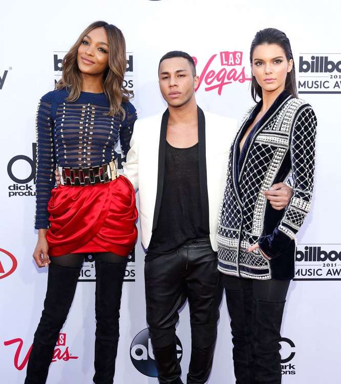 أوليفيه روستينغ مع كينديل جينر وجوردان دان في حفل الـ Billboard Music Awards 2015