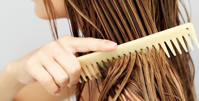 تسريح الشعر المبلل