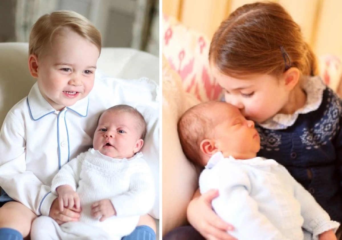 تشارلوت تحمل لويس وجورج يحمل تشارلوت