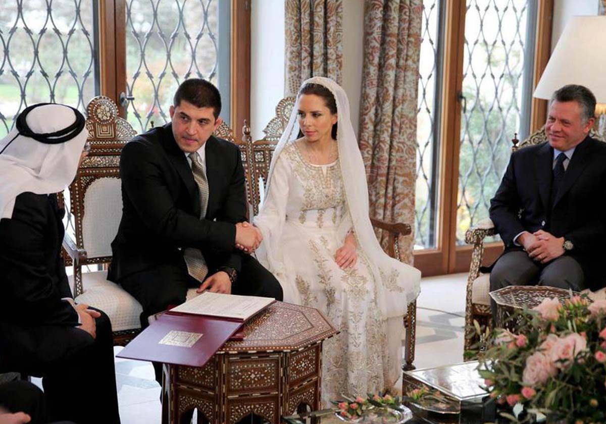 الأميرة إيمان يوم زفافها