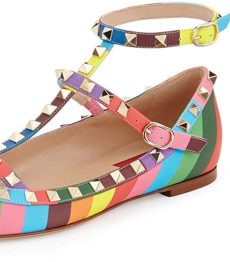 حذاء الباليرينا المروس من مجموعة فالينتينو الـ Rainbow