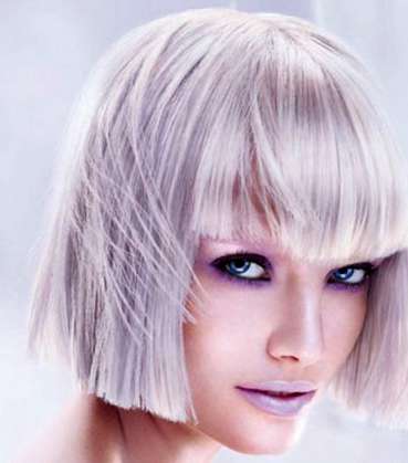 صبغات شعر رمادي ثلجي بالصور