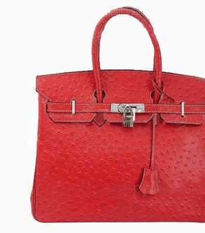 إليك هذه الحقيبة النادرة من Hermes باسم Rouge Vif Ostrich