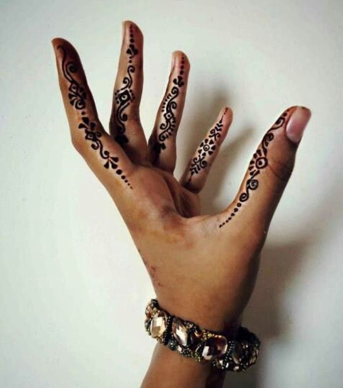 إليك نقش اصابع لحناء ناعم ومميز