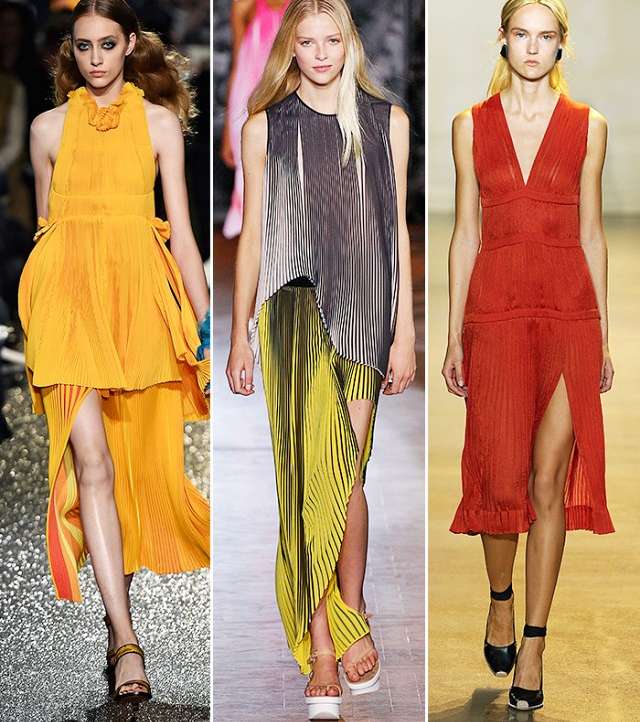 موضة القماش المثني اي Pleats في صيف 2016