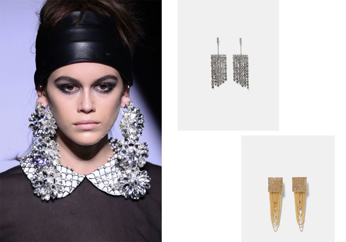 الاقراط الكريستالية المتدلية