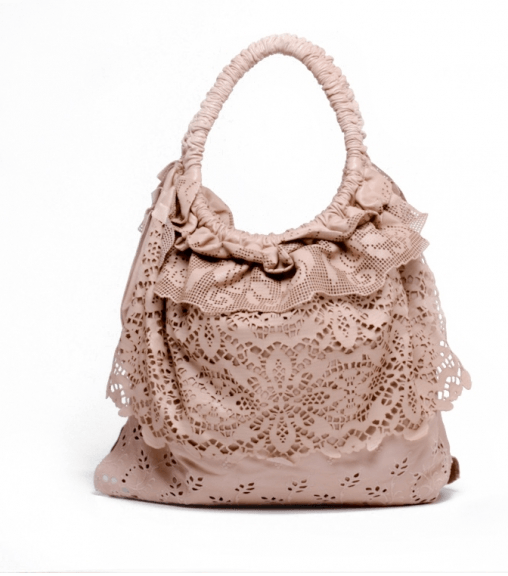 حقيبة Valentino Pink Laceland Laser-cut Tote