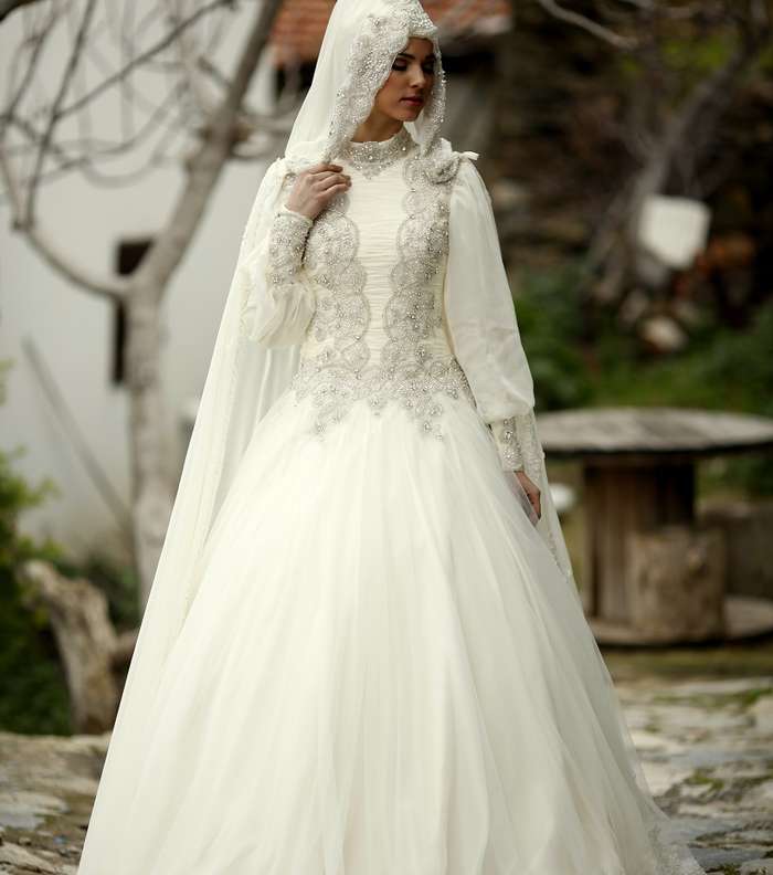 صور اجمل فساتين الزفاف للمحجبات