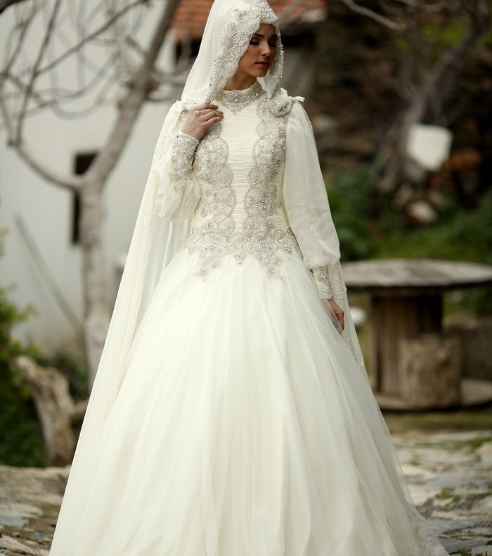 صور اجمل فساتين الزفاف للمحجبات