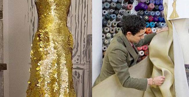 أول فستان ذهبي في العالم