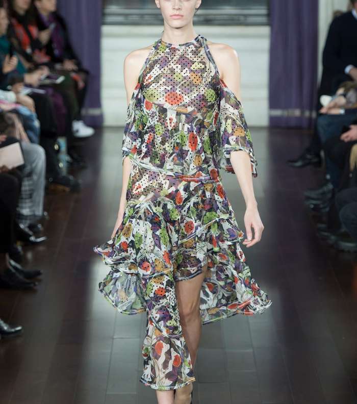 الفستان المطبع المتطاير من Jason wu لشتاء 2018