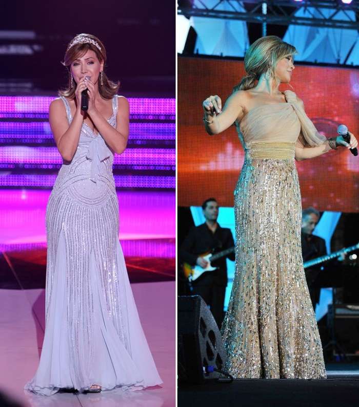 نوال الزغبي تتألق بأجمل الفساتين