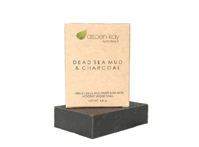 صابون Aspen Kay Naturals Dead Sea Mud And Charcoal Soap: