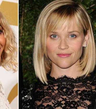 صور  تسريحات شعر الكاريه مع النجمات لشتاء 2014