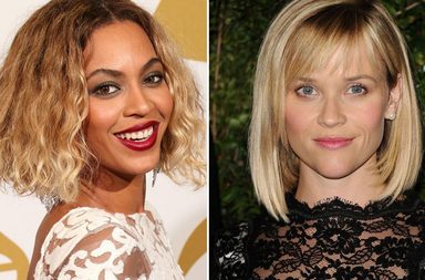 صور  تسريحات شعر الكاريه مع النجمات لشتاء 2014 