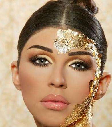 روعة المكياج الذهبي الناعم