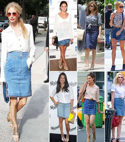 اعتمدي موضة تنانير الجينز في صيف 2013