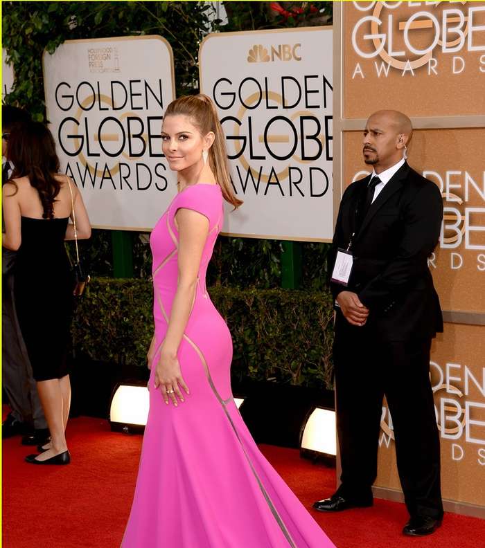maria menounos بفستان من Max Azria في حفل الغولدن غلوب