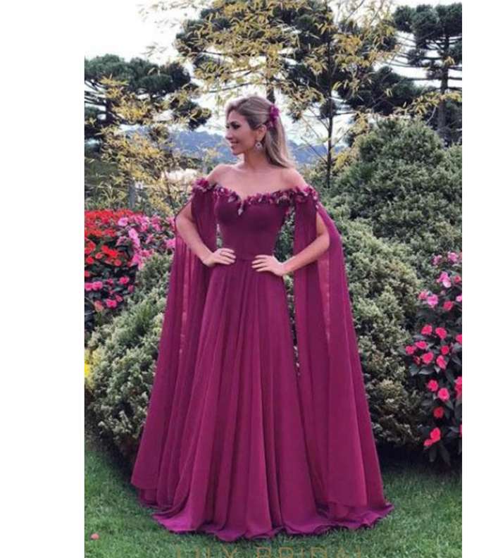 فساتين اوف شولدر طويله