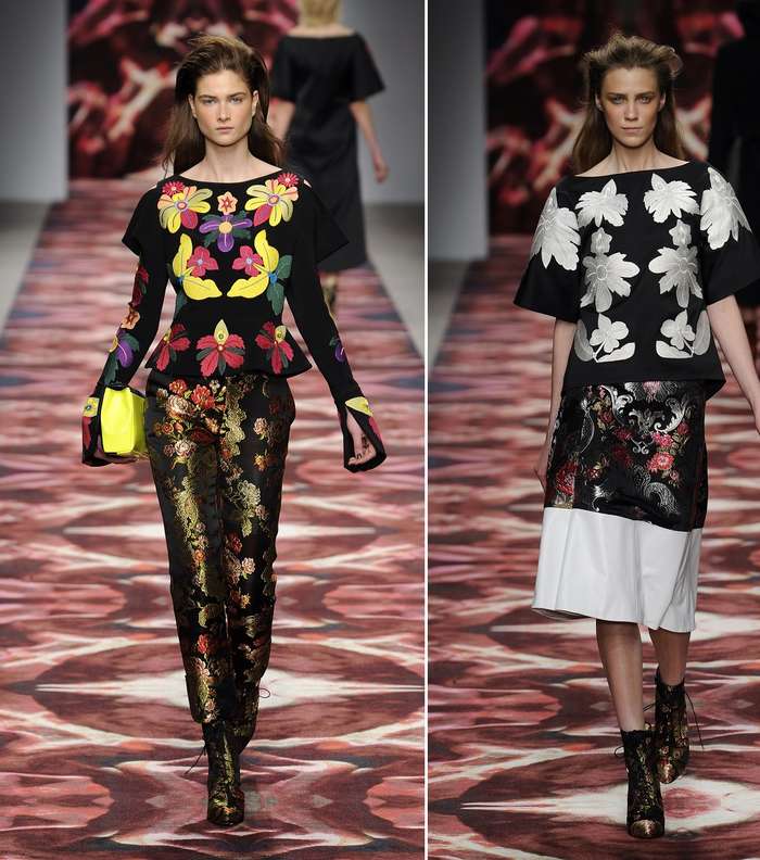 أقمشة مطبّعة غير متناسقة في مجموعة Osman لشتاء 2013