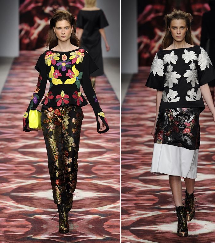 أقمشة مطبّعة غير متناسقة في مجموعة Osman لشتاء 2013