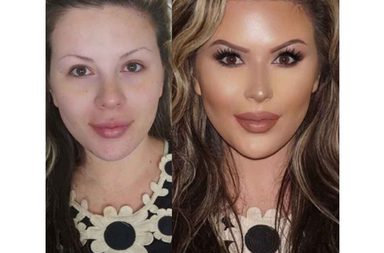 مكياج كونتور قبل وبعد