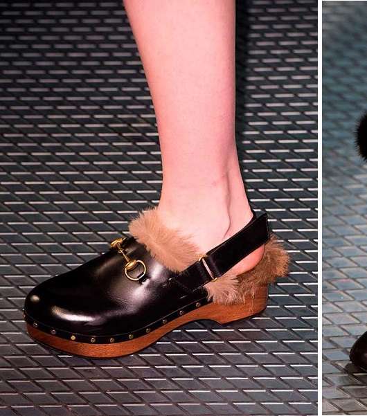 من صحيات موضة الاحذية لشتاء 2016، موضة مول الفرو واحذية الشرائط