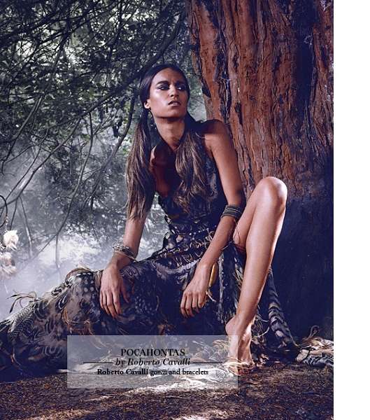 Pocahontas تتألّق بفستان من Roberto Cavalli