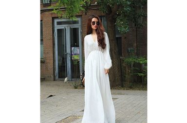 صور فساتين ناعمة طويلة