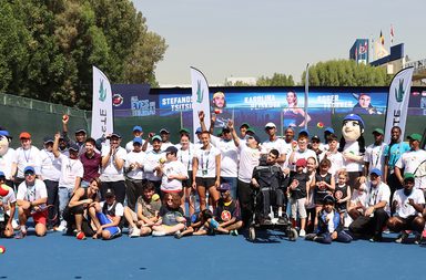 يوم عيادة لاكوست للتنس الخاصة باصحاب الهمم في بطولات سوق دبي الحرة للتنس 2020