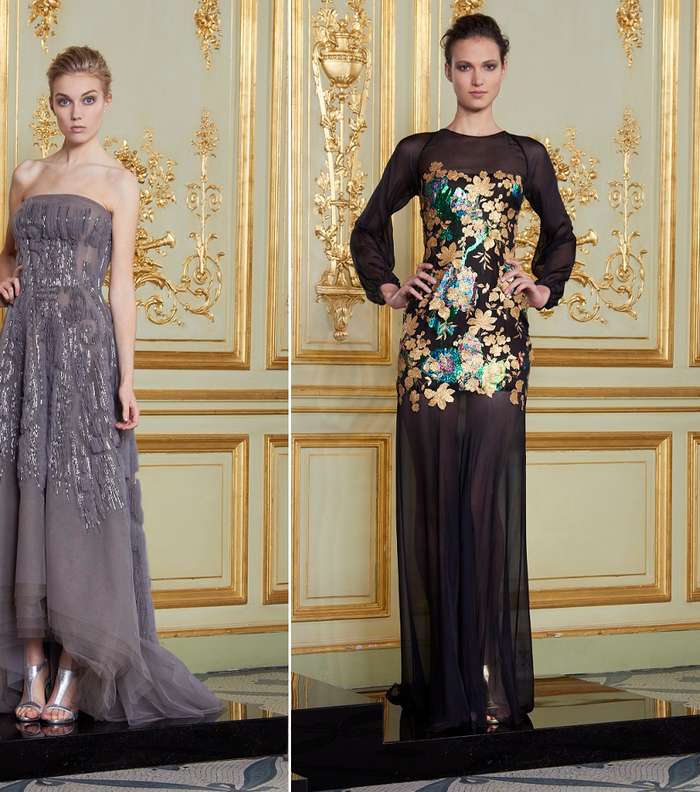 إليكِ أجمل الفساتين الراقية لشتاء 2014 من تصميم رامي العلي