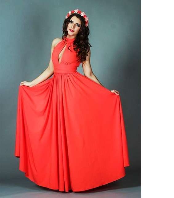 الفستان الملفت بقماش الشيفون