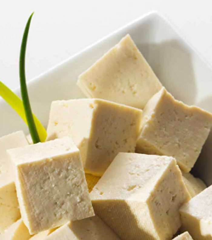 التوفو،  جبن نباتي مصنوع من حليب الصويا 