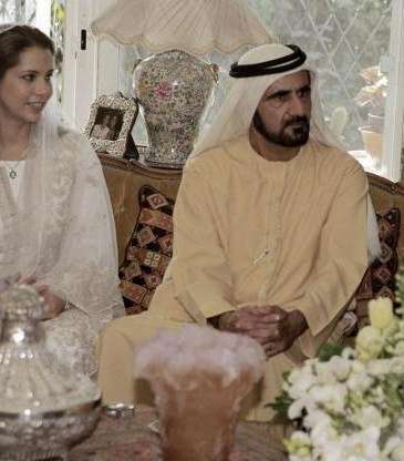 الأميرة هيا الحسين وزوجها حاكم إمارة دبي