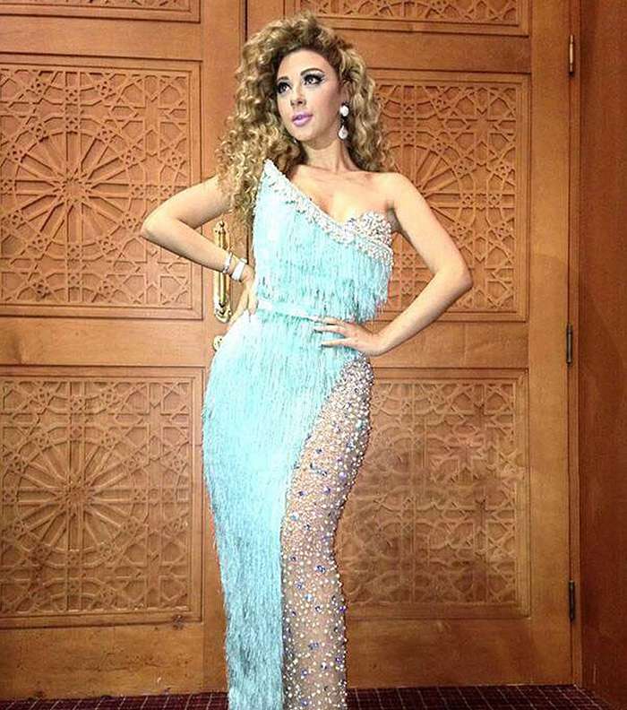 ميريام فارس بفستان فاضح وشفاف من الترتر