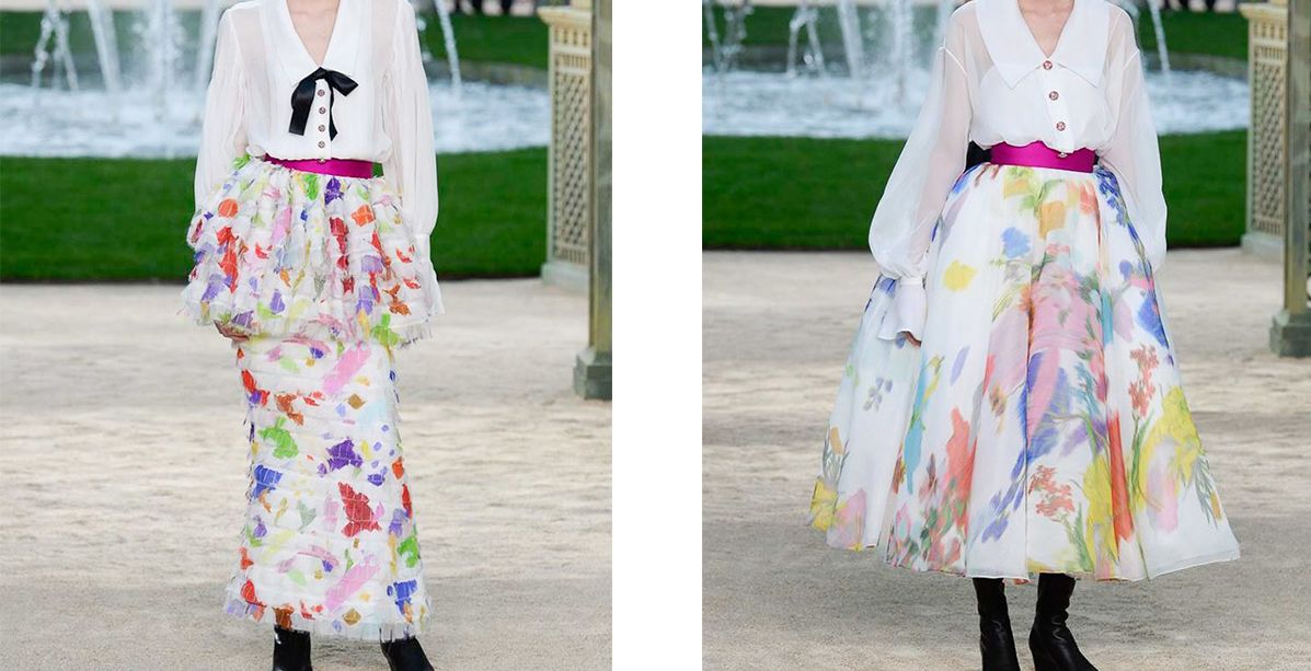 التنانير المطبعة والملونة من CHANEL